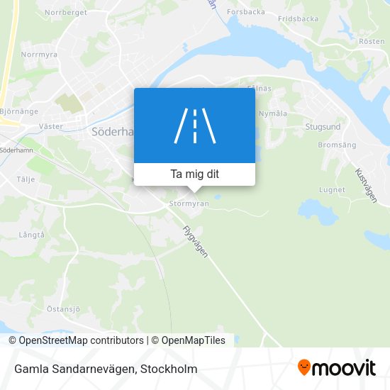 Gamla Sandarnevägen karta