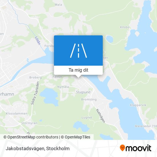 Jakobstadsvägen karta