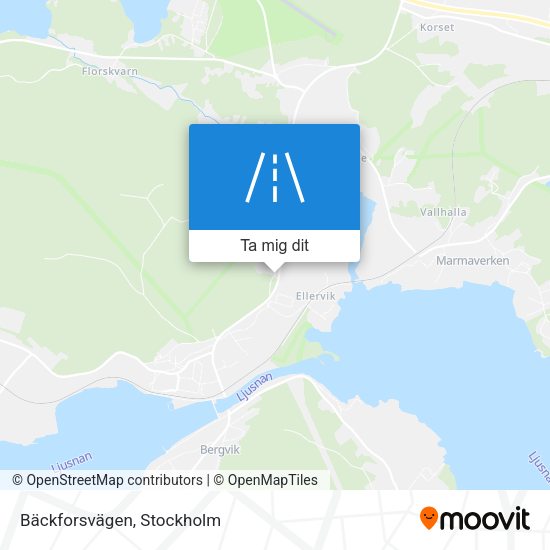 Bäckforsvägen karta