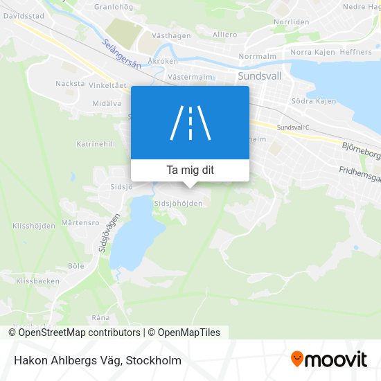Hakon Ahlbergs Väg karta