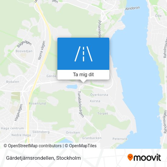 Gärdetjärnsrondellen karta