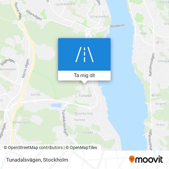 Tunadalsvägen karta