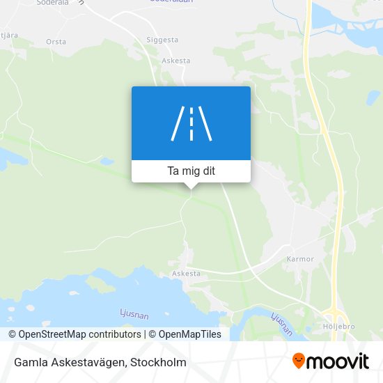 Gamla Askestavägen karta