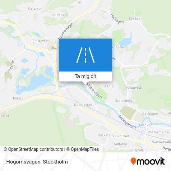 Högomsvägen karta