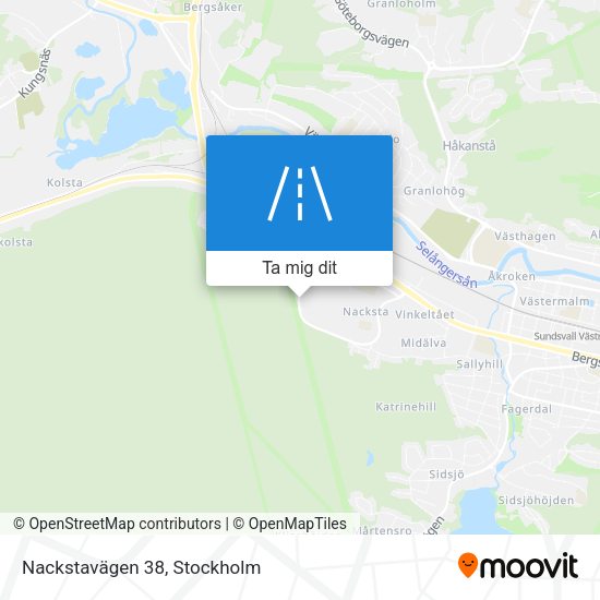 Nackstavägen 38 karta