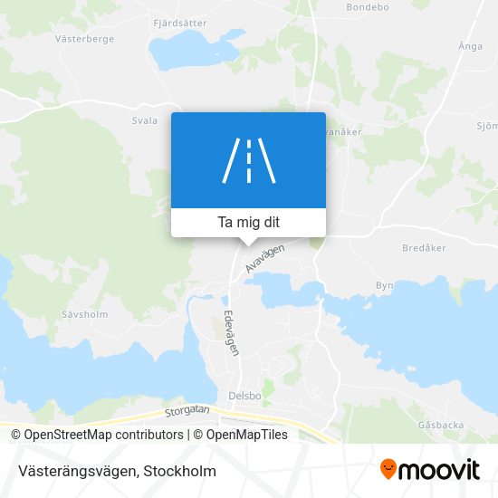 Västerängsvägen karta