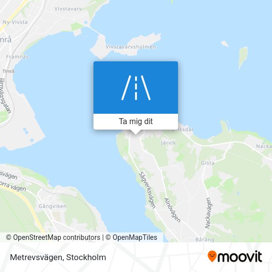 Metrevsvägen karta