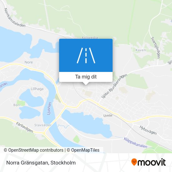 Norra Gränsgatan karta
