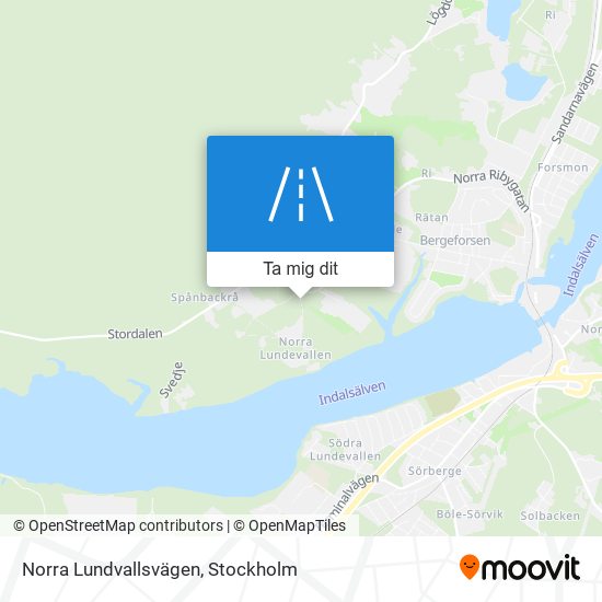 Norra Lundvallsvägen karta