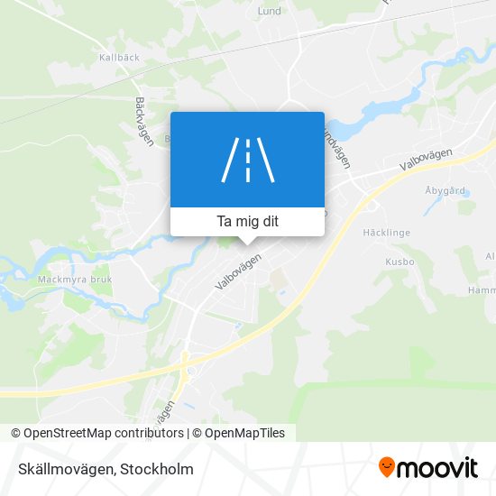 Skällmovägen karta