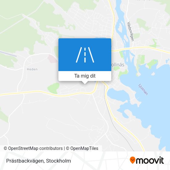 Prästbackvägen karta