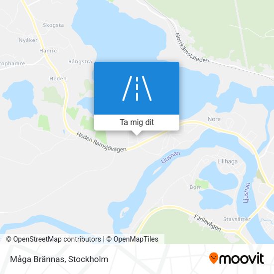 Måga Brännas karta