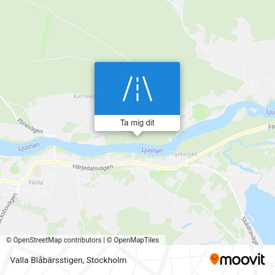 Valla Blåbärsstigen karta