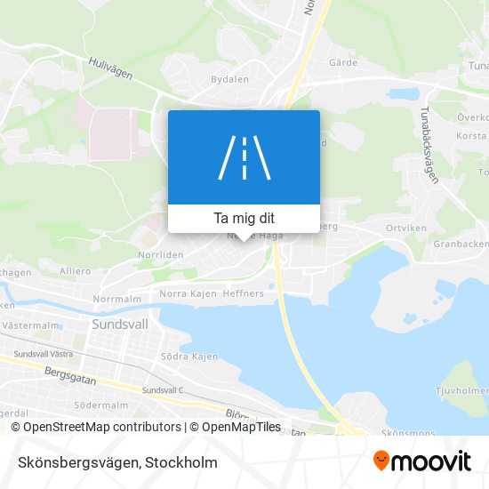 Skönsbergsvägen karta