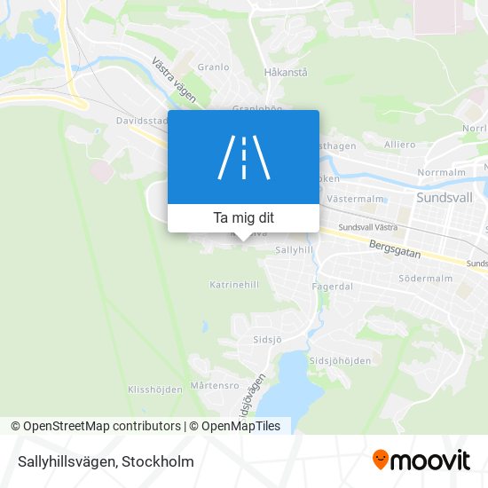 Sallyhillsvägen karta