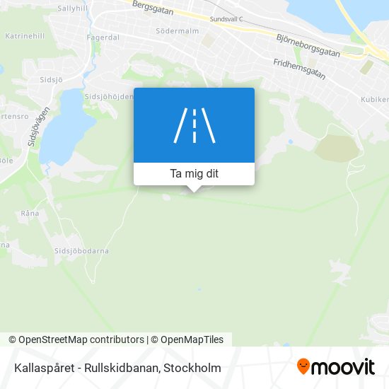 Kallaspåret - Rullskidbanan karta