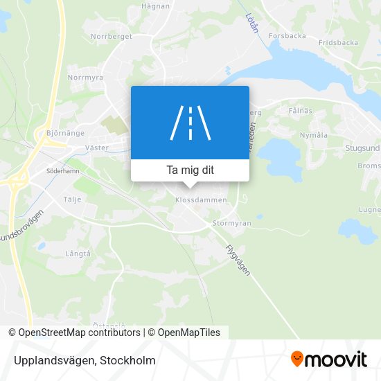 Upplandsvägen karta