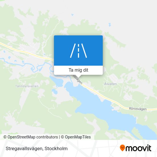 Stregavallsvägen karta