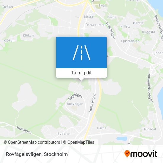 Rovfågelsvägen karta