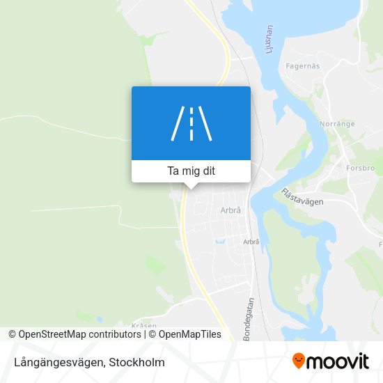 Långängesvägen karta