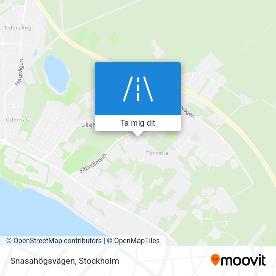 Snasahögsvägen karta