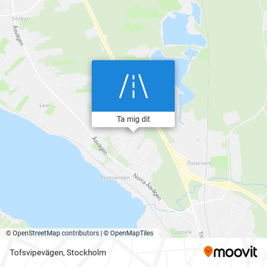 Tofsvipevägen karta