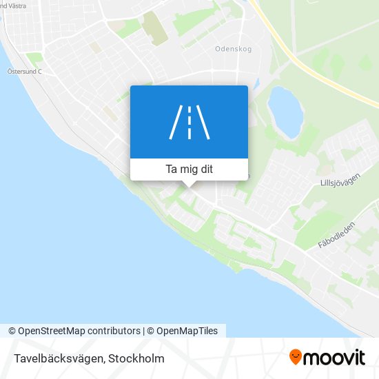 Tavelbäcksvägen karta