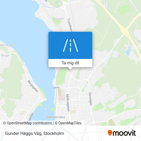 Gunder Häggs Väg karta