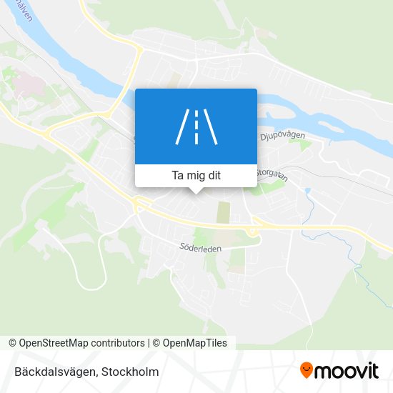 Bäckdalsvägen karta