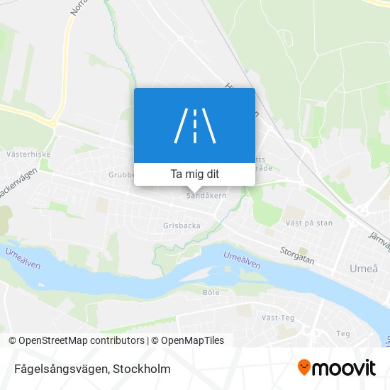 Fågelsångsvägen karta