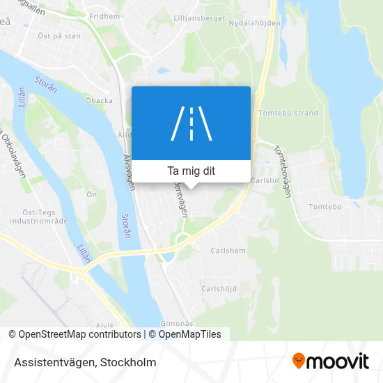 Assistentvägen karta