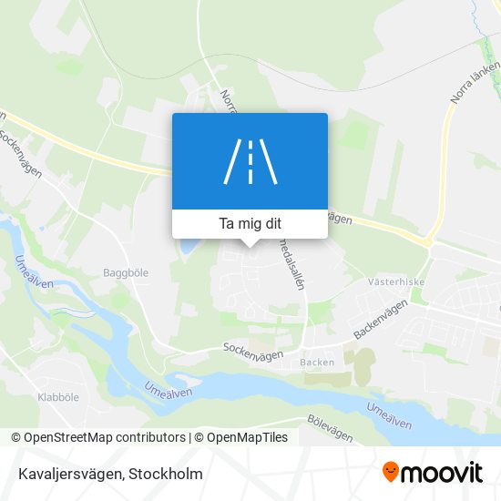 Kavaljersvägen karta