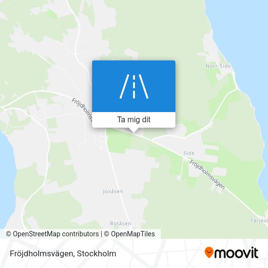 Fröjdholmsvägen karta