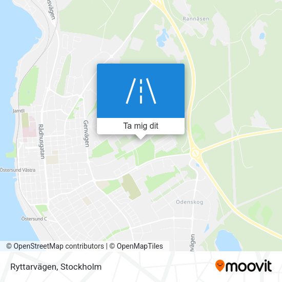 Ryttarvägen karta