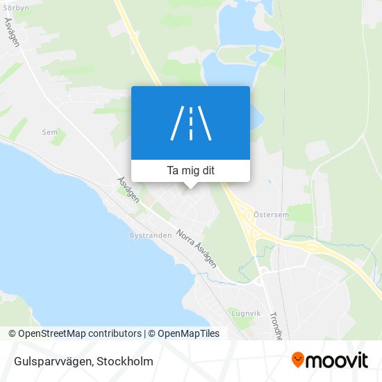 Gulsparvvägen karta