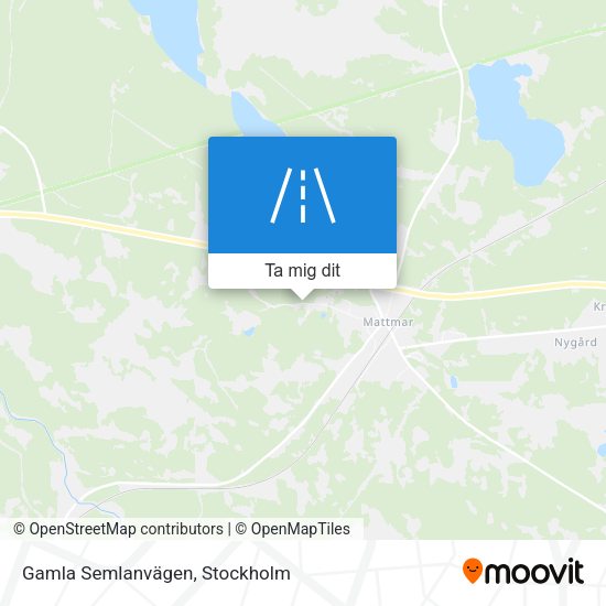 Gamla Semlanvägen karta