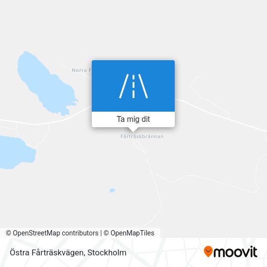 Östra Fårträskvägen karta