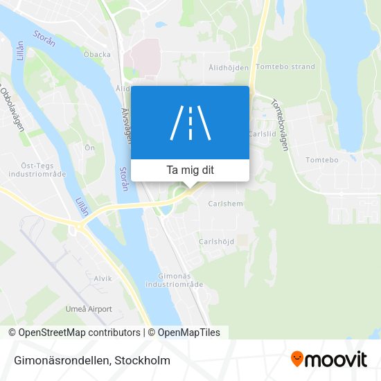 Gimonäsrondellen karta