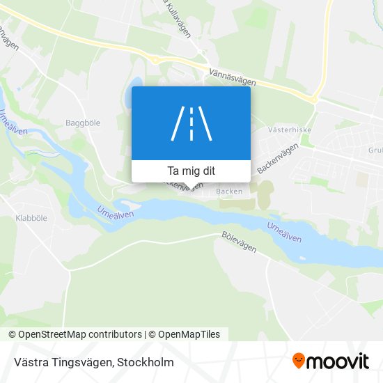 Västra Tingsvägen karta