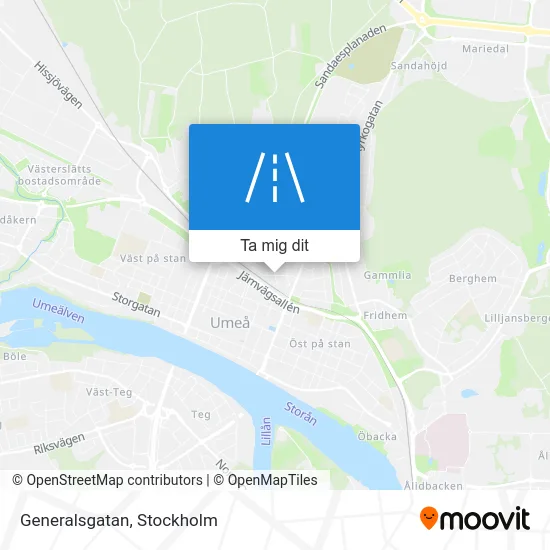 Generalsgatan karta