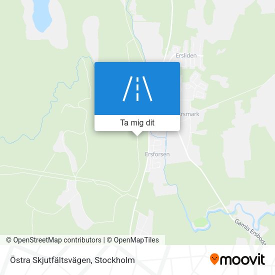 Östra Skjutfältsvägen karta