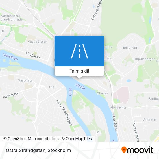 Östra Strandgatan karta