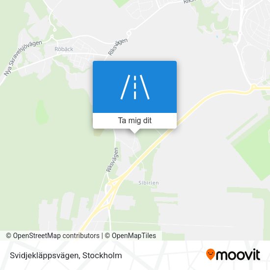 Svidjekläppsvägen karta