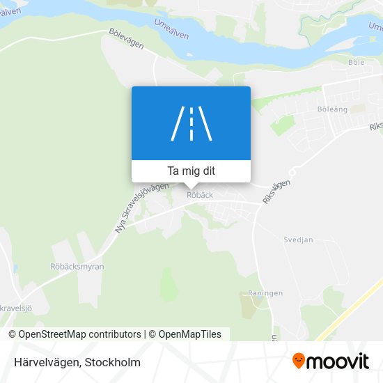 Härvelvägen karta