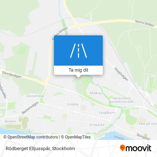Rödberget Elljusspår karta