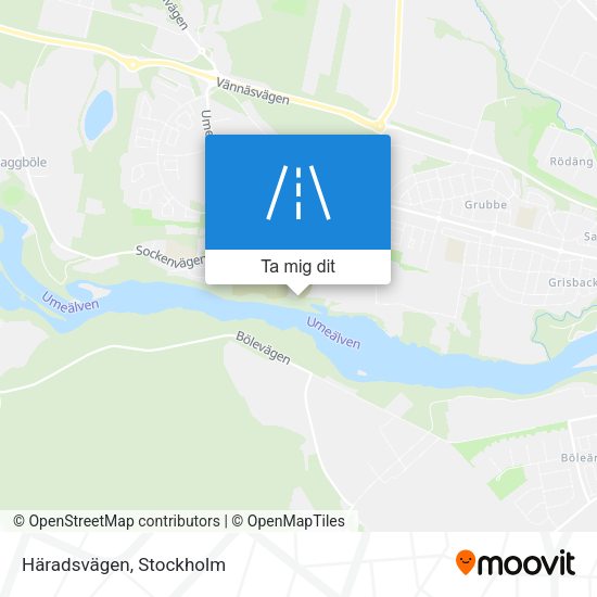Häradsvägen karta