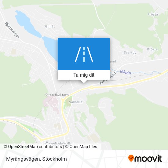 Myrängsvägen karta
