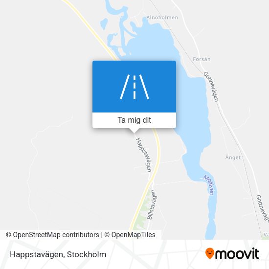 Happstavägen karta