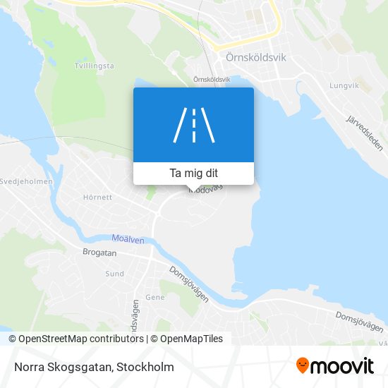 Norra Skogsgatan karta