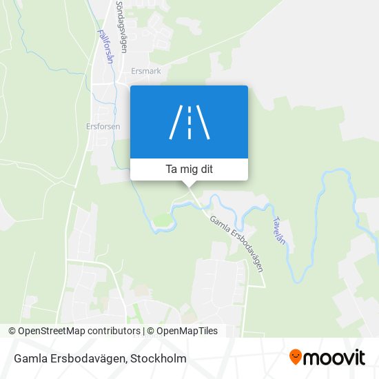 Gamla Ersbodavägen karta